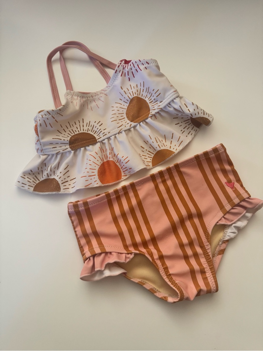 Pink Chicken Baby Girls Multi Sunrise Joy Tankini Swimsuit Set 12/18M